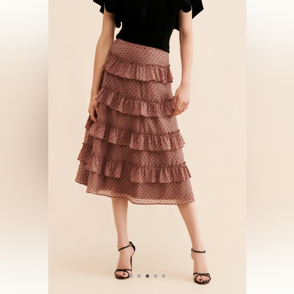 Rachel Parcell Tiered Ruffle Midi Size 10